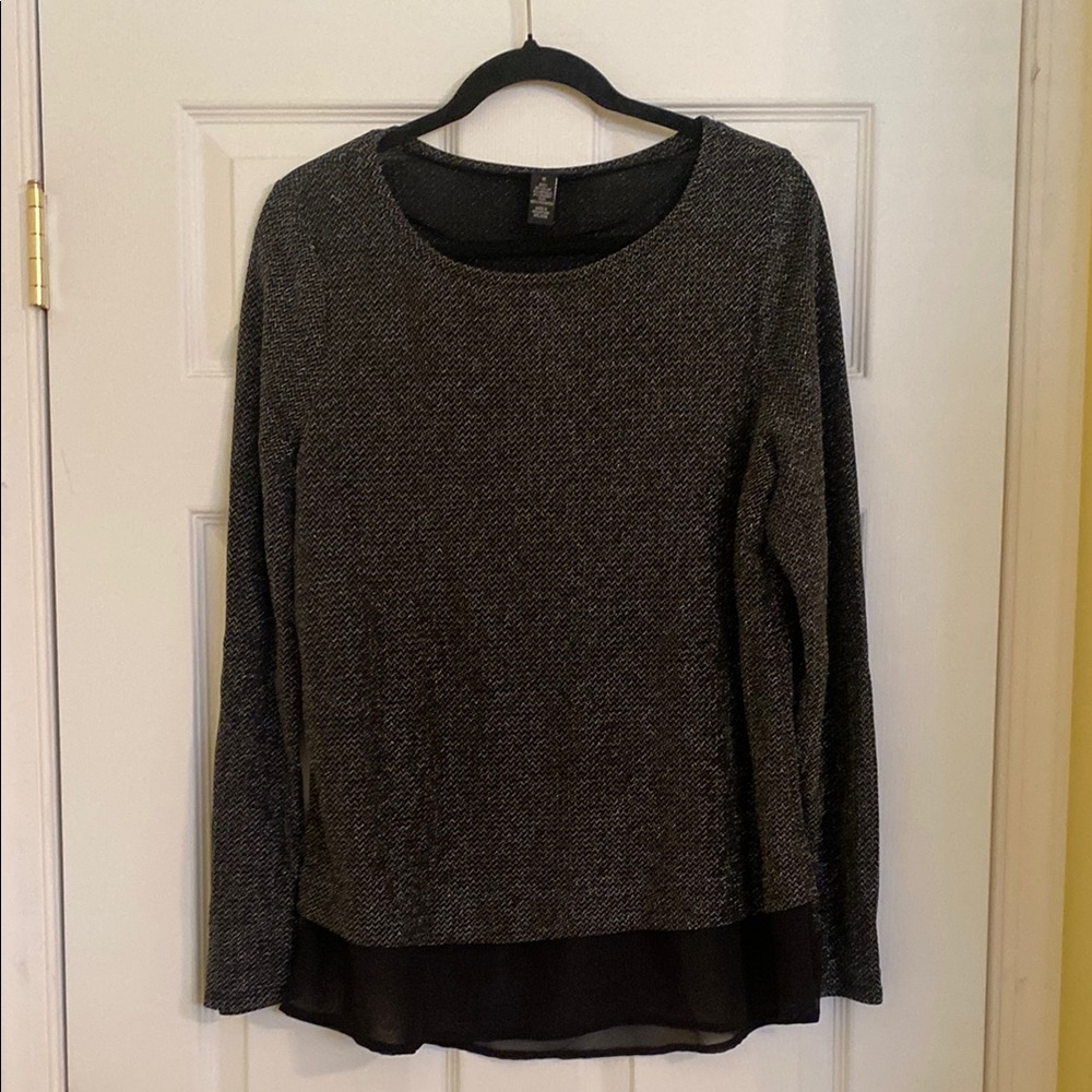 Long Sleeve Blouse with Rounded Neckline